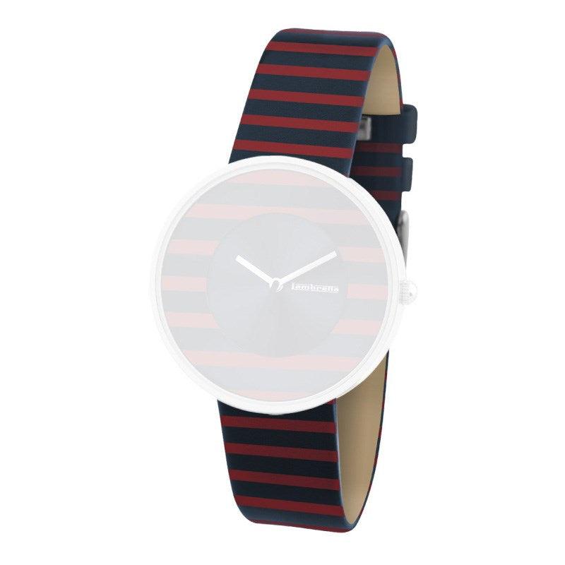 Couro Cielo Stripes Red (18mm) - Lambretta Watches - Lambrettawatches