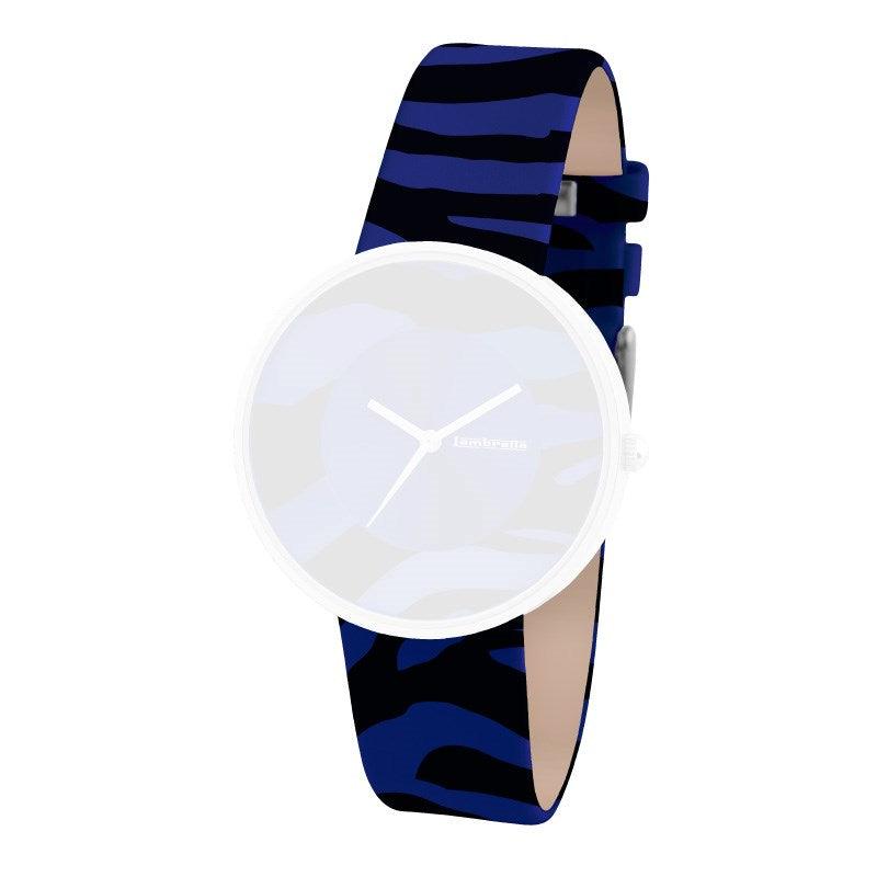 Couro Cielo Zebra Blue (18mm) - Lambretta Watches - Lambrettawatches