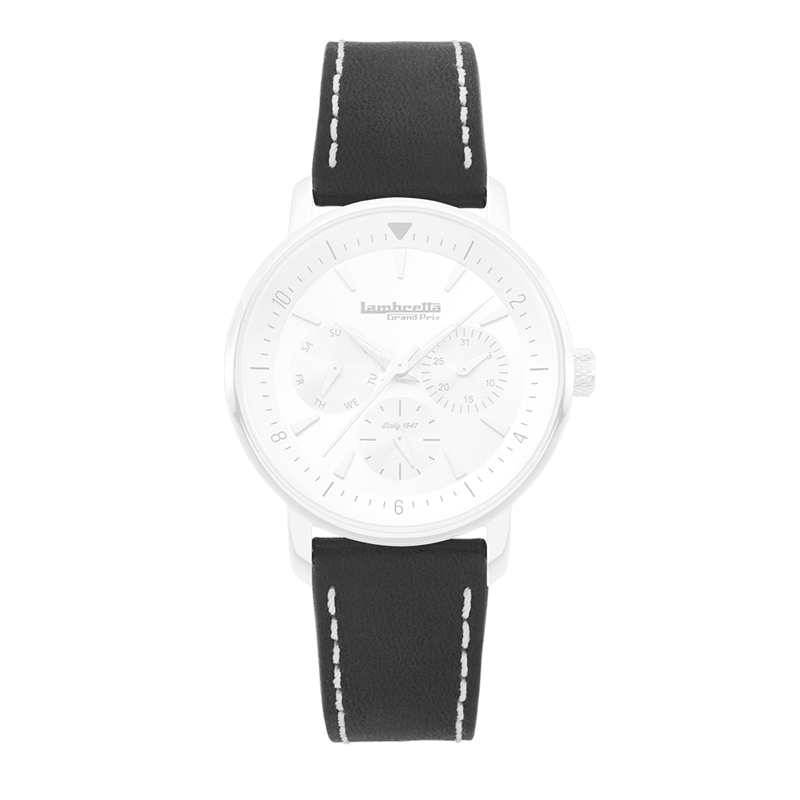 Couro Imola Preto (18mm) - Lambretta Watches - Lambrettawatches
